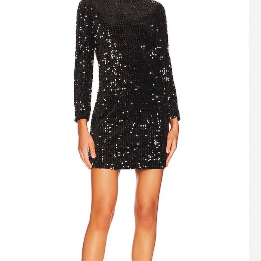 Sanctuary All Night Long Elegant Black Sequin Dress, NWT, XL